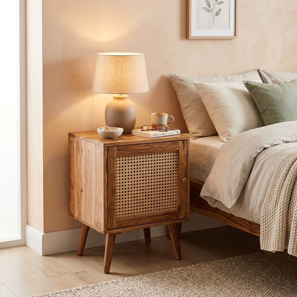 Solid Wood Beds & Nightstands